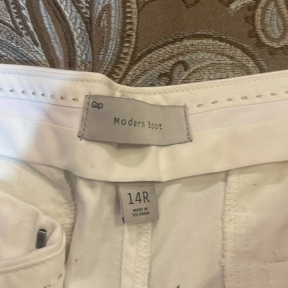 GAP, Modern Boot, white pant, 100% Cotton - Picture 2 of 5